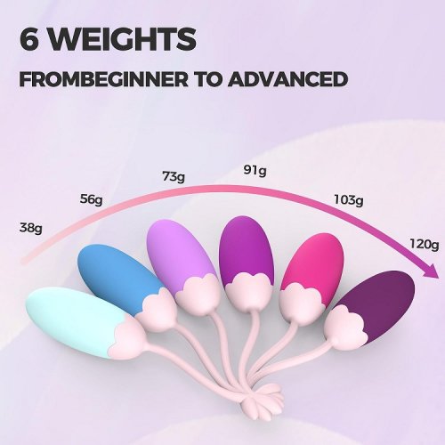 6pk kegel ball set for pelvic floor exercises - assorted colours image 2