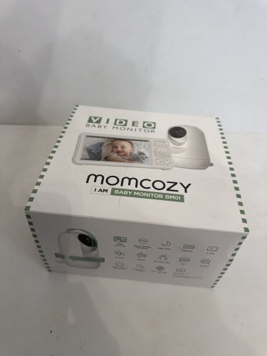 MOMCOZY 1080P HD VIDEO BABY MONITOR WITH 2-WAY AUDIO, TEMPERATURE SENSING, NIGHT VISION & WIDE ANGLE LENS - 5", 5000 MAH - WHITE (MODEL: BM01) image 2