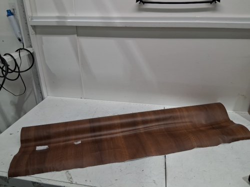 wood grain vinyl - 4FT x ~100FT - dark brown image 2