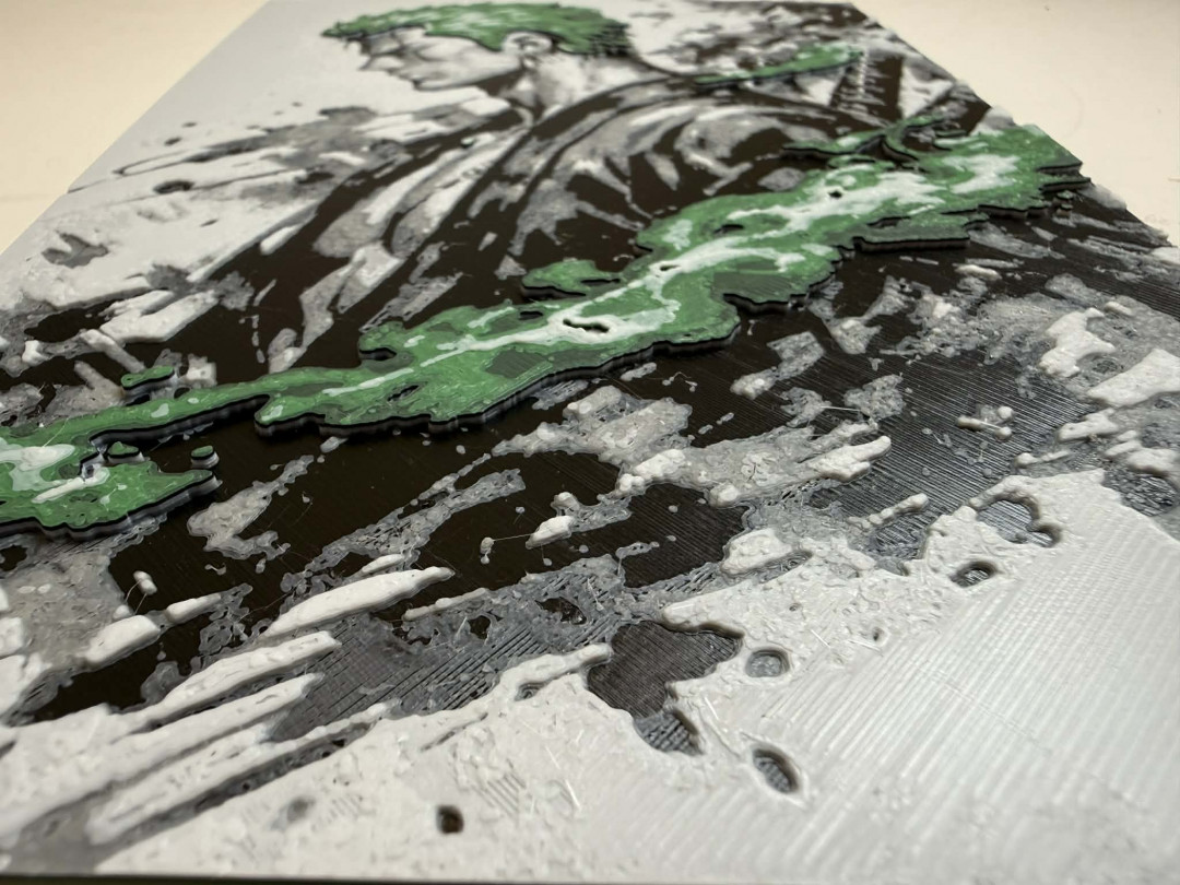 8"x5" 3D Printed - Roronoa Zoro - From the anime, One Piece - Textured Photo image 2