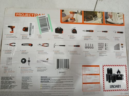 68pc BLACK+DECKER 20V MAX Lithium-Ion Drill/Driver Project Kit DIY Home Tool Set with 11-Position Clutch, Keyless Chuck, Charger, Storage Bag & Accessory Bits (model: LDX120PK) image 4