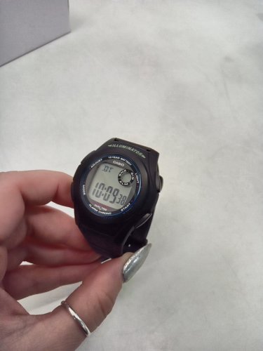 MENS CASIO quartz casual digital watch - 40mm - black strap  (model: F200W-1A) image 5