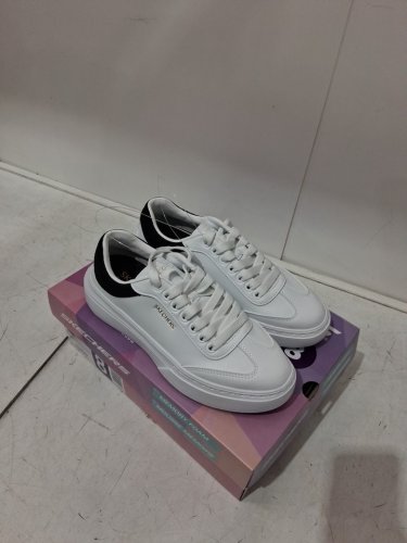 WOMEN'S SKECHERS CORDOVA MEMORY FOAM COMFORT SHOES - SIZE 8 - WHITE/BLACK - (STYLE: 9886008) image 2