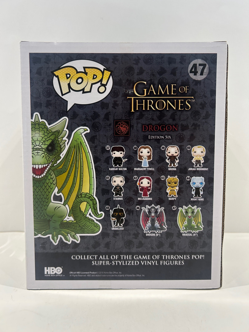 Funko pop! **6 inch super pop** game of thrones - rhaegal vinyl figure (#47) image 4