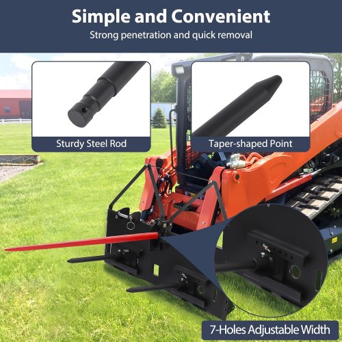 2pk GAOMON Stabilizer Hay Bale ATTACHMENT SpearS - 17" - black image 2