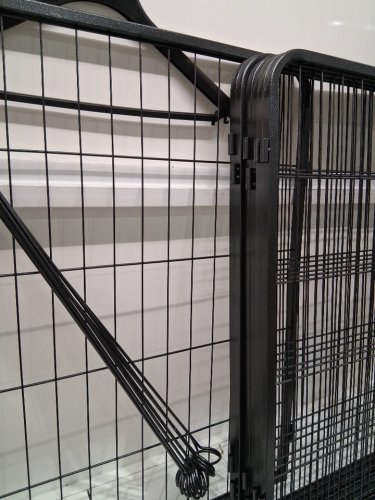 MEDEHOO Heavy Duty Portable Dog Fence/playpen - 8 panels - each panel 31" - 18.7 Sq. FT - black (model: air50) image 6