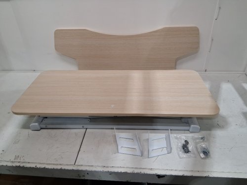 VIVO Light Wood 36" Standing Desk Converter-height adjustable-white/wood (model: DESK-V036KF) image 3