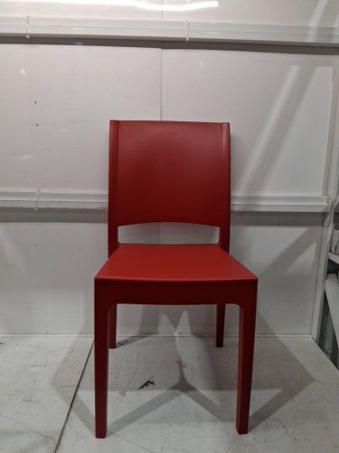 ARETA plastic stacking dining chair - 35" x 17" - red - (model:1011751) image 3
