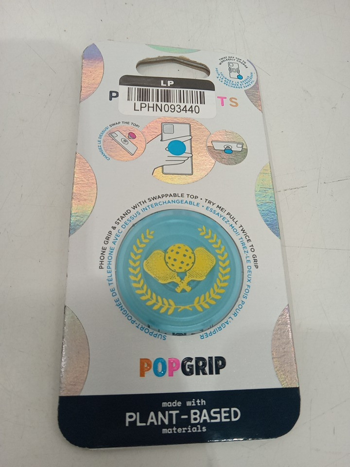 POPSOCKETS POPGRIP adhesive Phone Grip & Stand - pickleball blue/yellow image 2