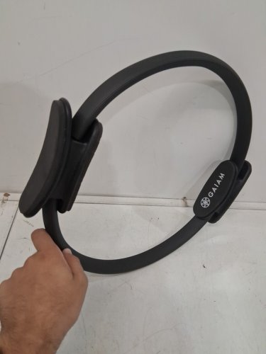 GAIAM PILATES RESISTANCE RING- DUAL GRIP HANDLES FOR TONING & FITNESS- 12" - BLACK (MODEL: 05-63872Z) image 3