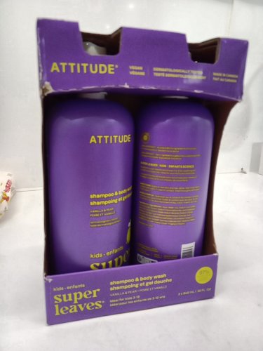 2 kids attitude natural care little leaves 2-in-1 shampoo and body wash - 946ml each  - vanilla and pear image 2