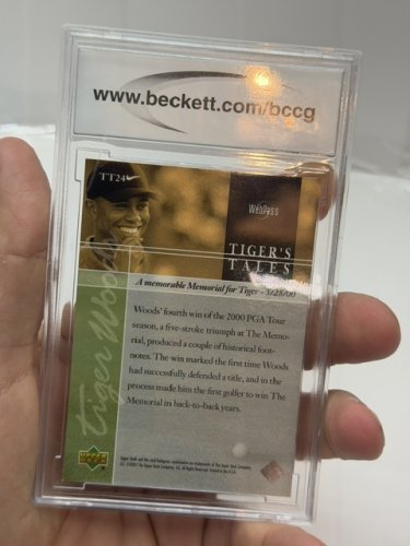 BCCG GRADED 10 MINT OR BETTER 2001 UPPER DECK TIGER'S TALES #TT24 TIGER WOODS CARD image 2