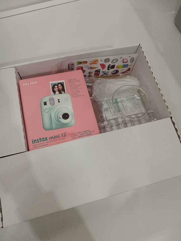 6pc Fujifilm Instax Mini 12 Instant Camera Gift Set with Camera, film pack, Photo Album, and more - mint green image 3