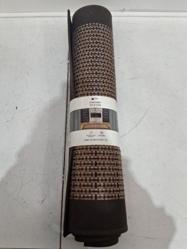 TOWN & COUNTRY LIVING KITCHEN RUNNER with NON- SKID BACKING - 2FT X 5FT - brown image 2