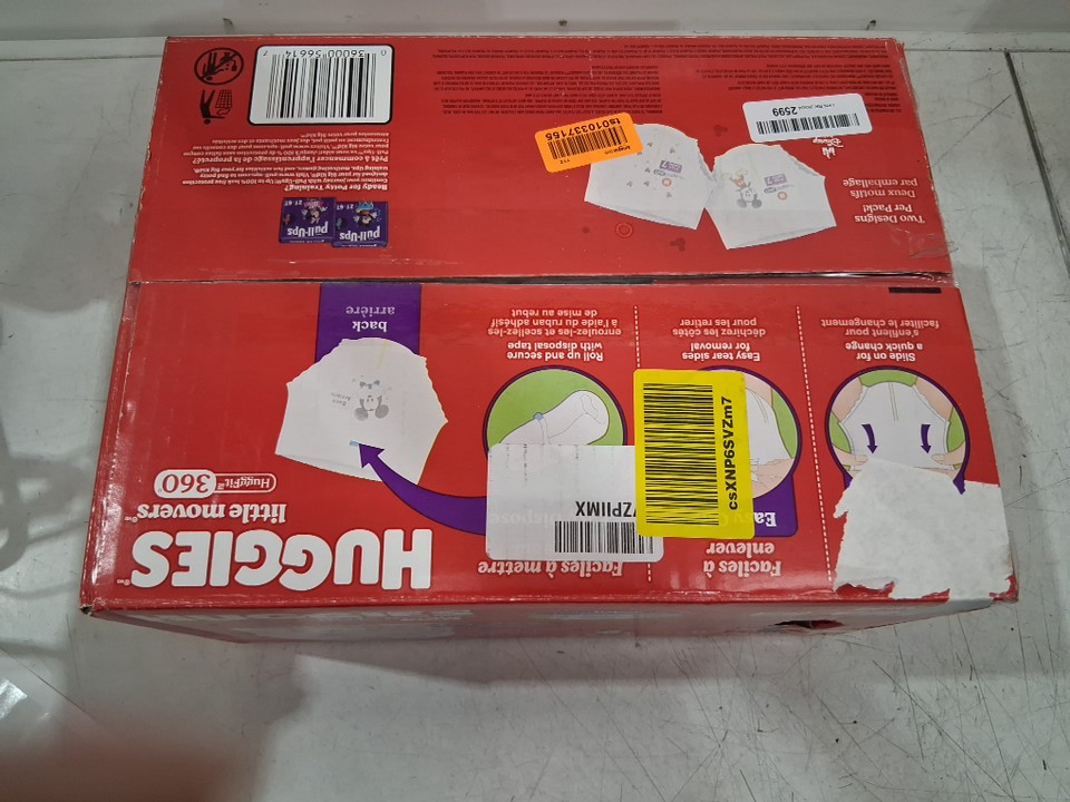 70pk Huggies Little Movers HuggFit 360° Baby Diapers with 360° Waistband - Size - micky mouse image 3