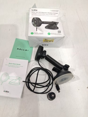 iOttie Velox Mini Qi2 Magnetic Wireless Phone Charger, Dash and Windshield Mount - BLACK (MODEL: VLXWCG213) image 3