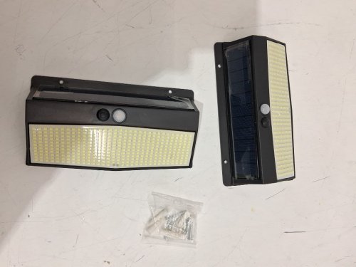 2pk peasur solar powered led ground lights - 368 lumens - black (model: ws67) image 3
