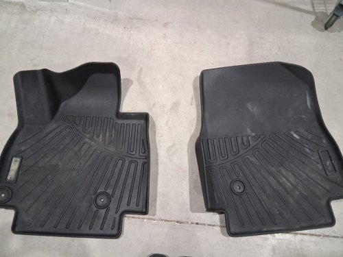 3PC ALL WEATHER tpe floor liners - for kia ev9 2024-2025 -  black image 5