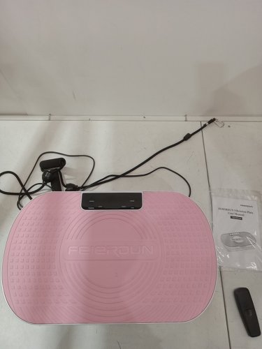FEIERDUN Vibration Plate Exercise Machine with loop bands and remote control - 330lb max - PINK (model: fedvp-la) image 4