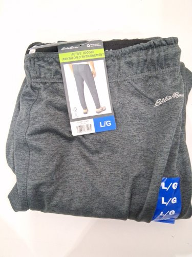 men's eddie bauer fleece lined drawstring jogger pants - medium - Dark Grey (style: 1654278) image 2