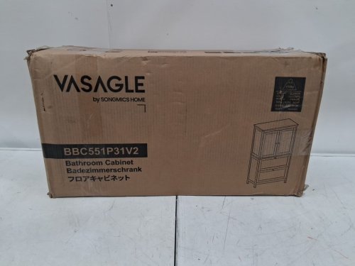 Vasagle Freestanding Bathroom Storage Cabinet - 11.8" X 23.6" X 43.3" - White (BBC551P31V2) image 2