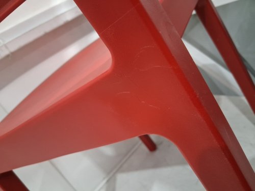ARETA plastic stacking dining chair - 35" x 17" - red - (model:1011751) image 7