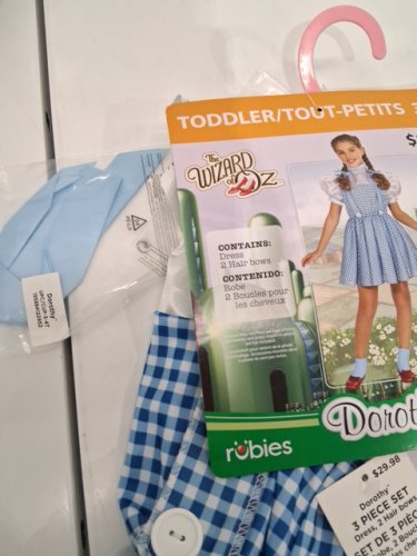 3PC TODDLER RUBIES WIDARD OF OZ DOROTHY COSTUME - 3-4T - BLUE AND WHITE image 3