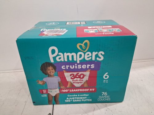 76PK PAMPERS CRUISERS 100% LEAKPROOF 360° GAP-FREE FIT DIAPERS - SIZE 6 image 2