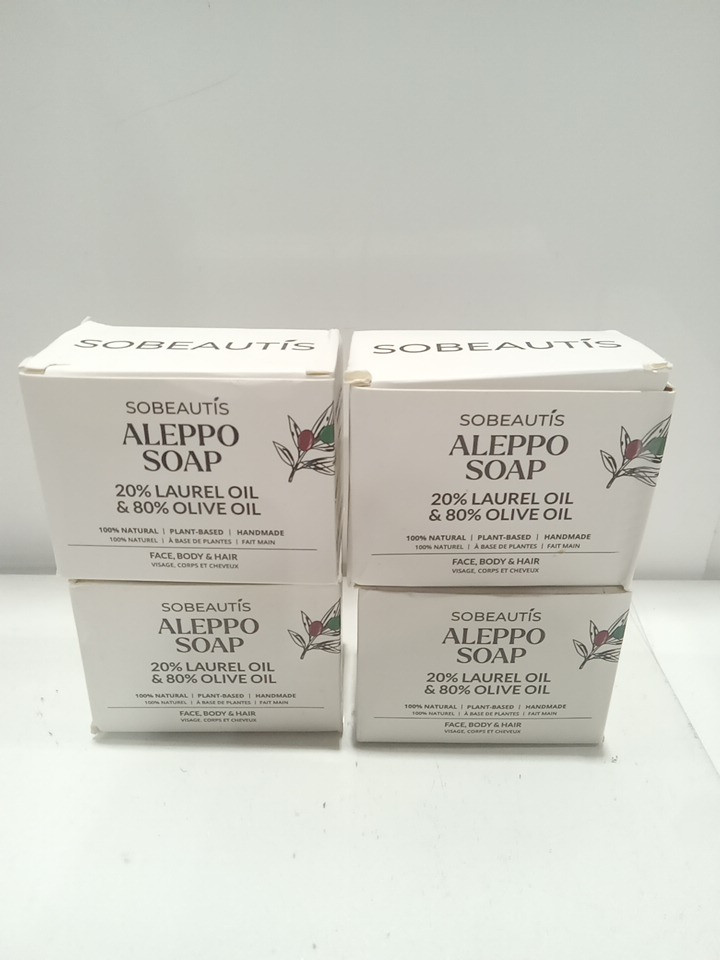 4 SOBEAUTIS Plant-based Handmade Aleppo Soap - 20% Laurel Oil & 80% Olive Oil (Model: LXRD) image 3