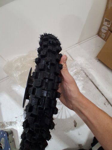 Front Wheel Assembly with Brake Rotor for various Pit Dirt Bike models - 60/100-14 2.5-14 -14" - black image 6