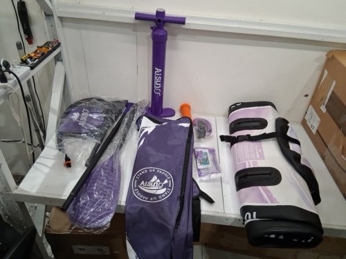 AISUNSS Stand-Up Inflatable Paddle Board with Accessories - 11FT X 32" - PURPLE CORAL image 2