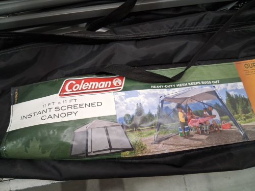 COLEMAN SCREENED CANOPY TENT WITH INSTANT SETUP - 11FT x 11FT - BACK HOME SCREENHOUSE SETS UP IN 60 SECONDS - GREY (Model: 2000036712) image 4