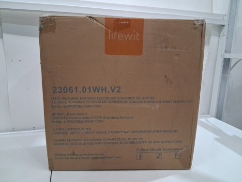 Lifewit round Litter Box Cat with Faux Plant and Scoop - 47.2" x19" - white/green (model:	23061) image 2