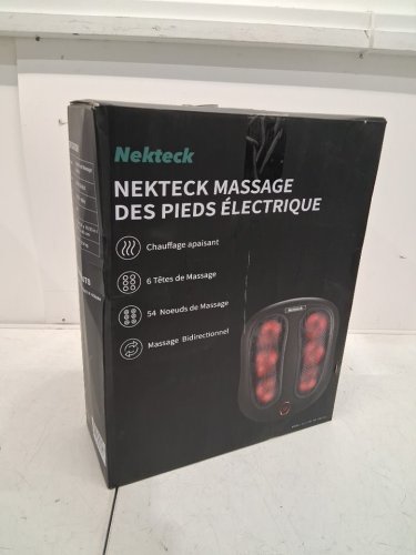 NECKTECK SHIATSU FOOT MASSAGER WITH HEAT - BLACK (MODEL: NK-FM-100-BLK) image 3