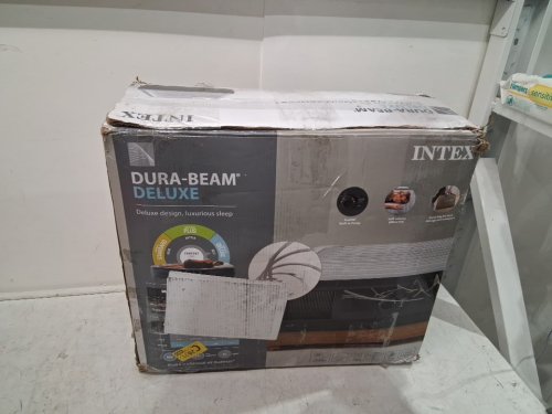 INTEX DURA-BEAM SERIES DELUXE COMFORT PLUSHFIBER-TECH AIRBED WITH INTERNAL ELECTRIC PUMP, 18" HEIGHT - QUEEN (MODEL: AP619D/64413ED) image 2