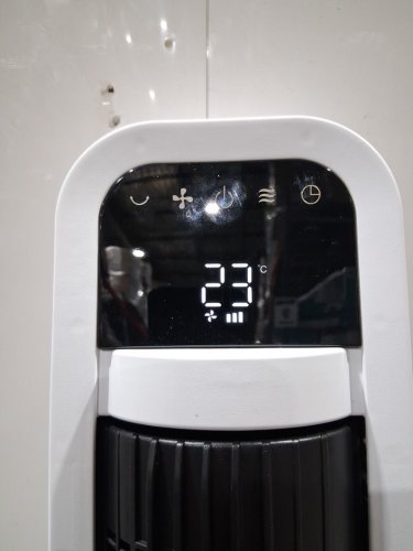 omnibreeze premium 38" Rotating tower fan with wifi CONTROL, 5-SPEEDS & REMOTE - white/BLACK (model: 5333021/dc2313r-g) image 4