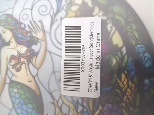 Acrylic Window Hanging Mermaid Decor Stained Panel - 11.8'' - multicoloured image 3