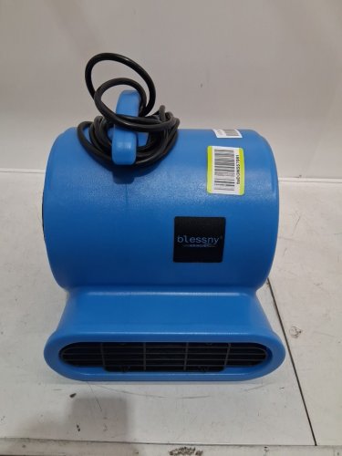 BLESSNY CARPET DRYER BLOWER FAN WITH 2 OUTLETS - 1/2HP - 2200CFM - 15FT CORD - 3 SPEEDS - BLUE (MODEL: AR110035) image 2