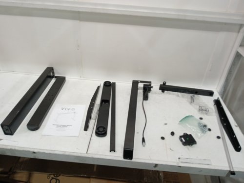 vivo electric single motor desk frame with 2 button controls - 36.4" - 53.7" L , 27.8" - 47" H - Black (Model: DESK-V100EB) image 5