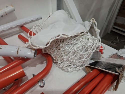 Winnwell Steel Street Hockey Net with Backstop - 72" - Red / White (Model: HN72PF2015S18-BS) image 9