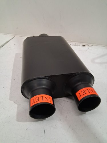 FLOWMASTER 40 Series Original Aluminized Steel Chambered Muffler - 2.5" inlet/outlet - black (model: 425403) image 6
