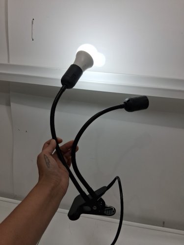 Milltrip Double Headed LED Desk Lamp with desk clip - black image 3