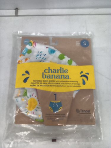 KIDS CHARLIE BANANA REUSABLE SWIM DIAPER- SMALL- DUCKS image 2