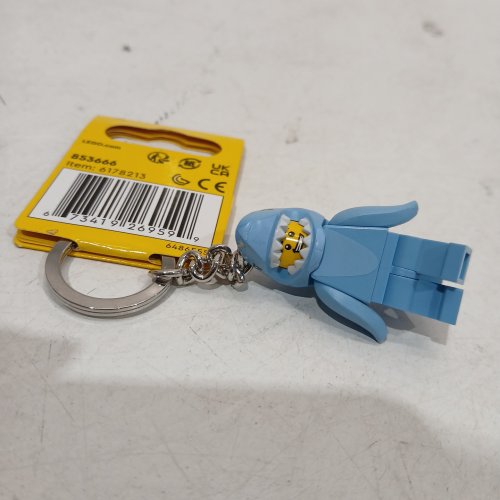 LEGO MINI FIGURE KEY CHAIN - 2" - SHARK SUIT GUY image 2