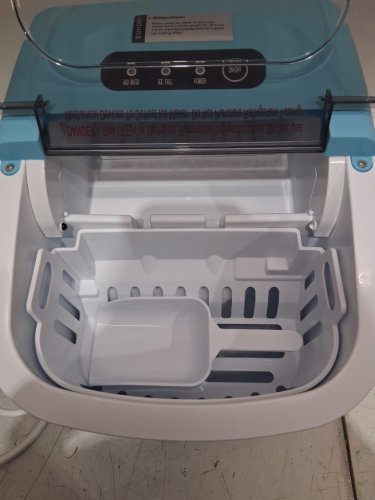 EUHOMY Countertop Ice Maker Machine with Handle, Basket and Scoop - MAKES 26LBS Per Day - blue (MODEL: IM-06c) image 6