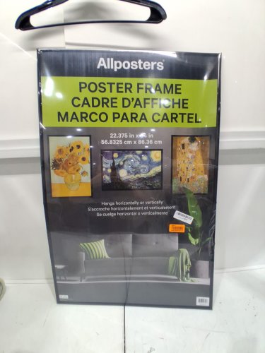 allposters poster frame for horizontal or vertical hanging - 22.3" X 34" - BLACK (MODEL: PF12319) image 2