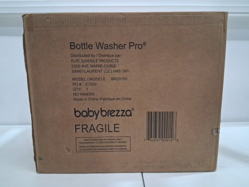 BabyBrezza Bottle Washer Pro 3-in-1 washer/sterilizer/dryer - holds 4 bottles - black/white (model: BRZ0103) image 9