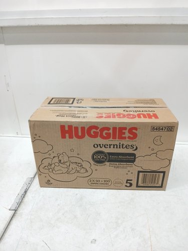 100PK HUGGIES OVERNITES NIGHT TIME BABY DIAPERS - SIZE 5 (27lb+) - WINNIE THE POOH - (model: 5454702) image 2