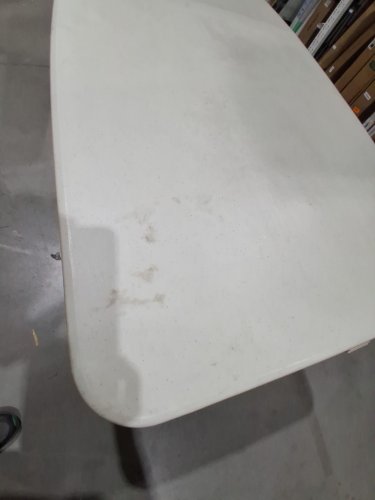 indoor/outdoor Portable Heavy Duty Plastic Folding Table with Handle - 6ft - white image 3