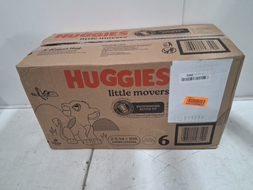 108pk HUGGIES LITTLE MOVERS baby Diapers - SIZE 6 - Disney baby lion king image 2